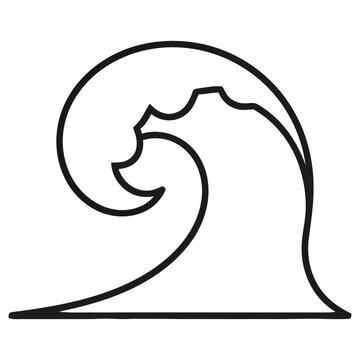 Stylized wave outline