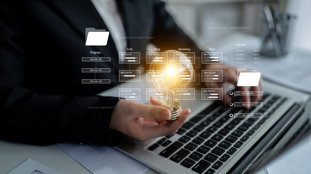 Project management system showing workflow stages, task progress, and review status. Task progress tracks completion, task progress improves workflow, and task progress ensures visibility. Latch