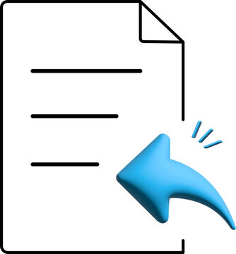 Document Return and Reply with Arrow Illustration