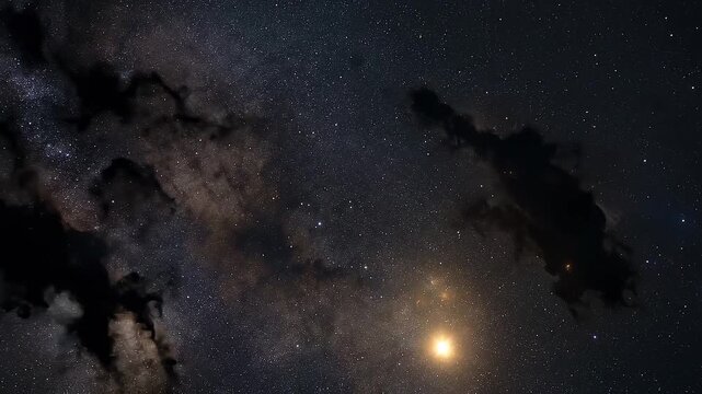 Starry night sky with Antares

