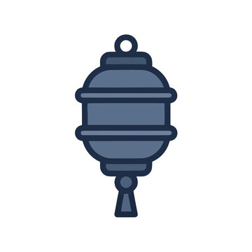 Blue lantern with tassel icon