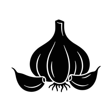 icon garlic vector illustration