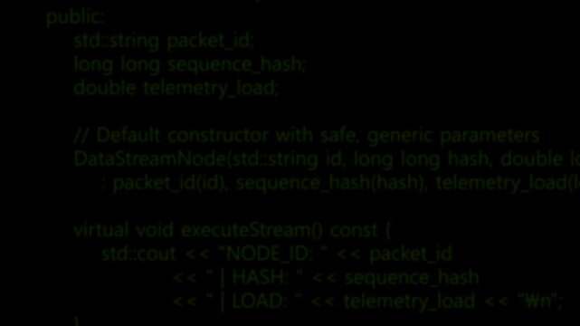 Digital System Disruption Alert with Red Warning Icon and Loading Spinner Over Programming Code Background