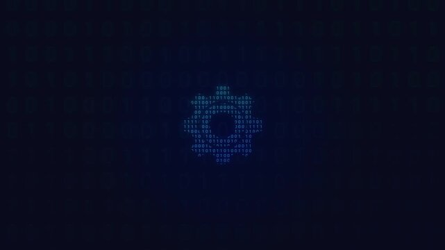 Settings Gear Icon Animation for Configuration, Preferences, System Controls and Technology Options on Dark Blue Background
