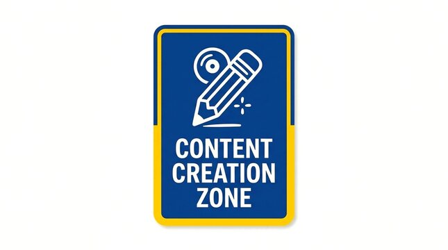 Creative profession sign with a pencil pictogram, representing writing and art.