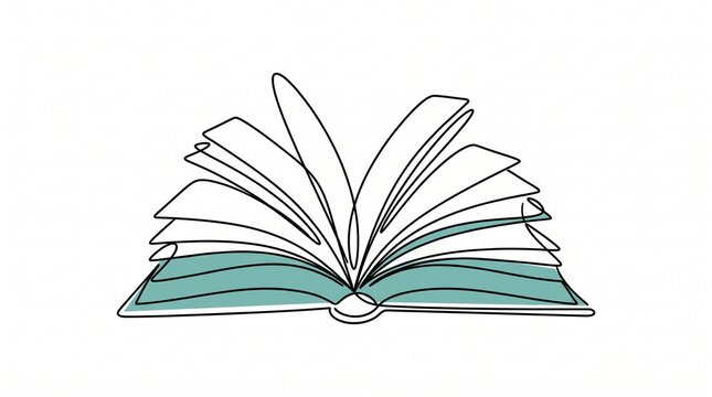 Open book with pages fanning out