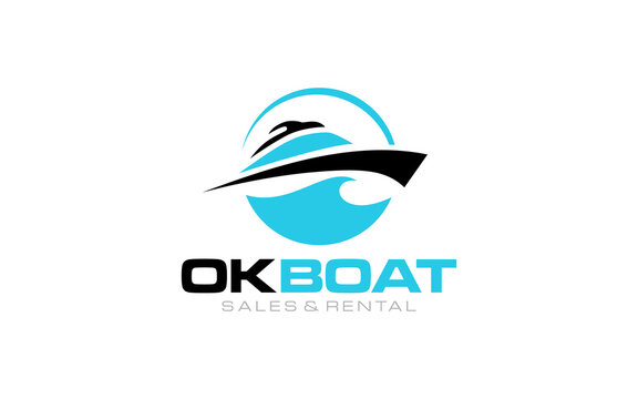 Illustration vector graphic of boat rental services logo design template
