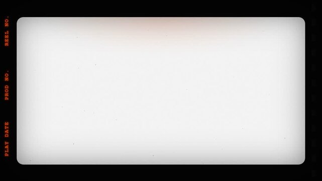 Vintage 16mm Film Frame Overlay with Sprocket Holes and Retro Grain