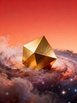 Golden geometric shape in cosmic setting