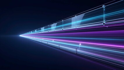 Fototapeta premium Modern high speed digital technology path 3d render