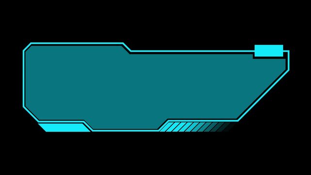 Futuristic hud interface element with blue glowing frame