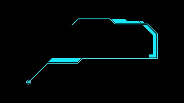Futuristic hud callout element with digital interface design