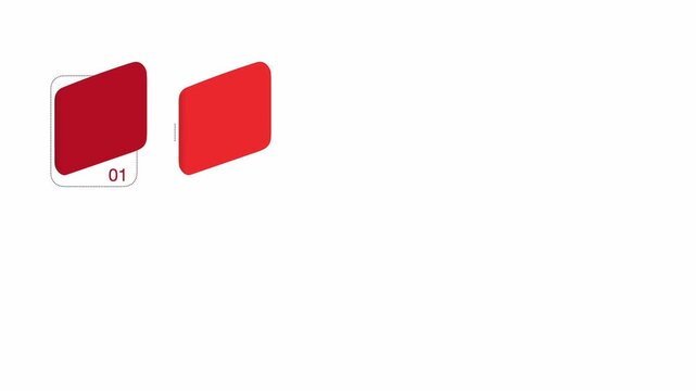 animated video of business plan infographic 10 steps template, multi color rectangle shape for strategic planning, business presentations and reports