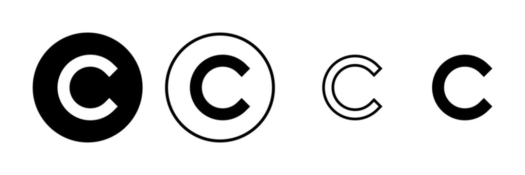 Copyright icon vector illustration. copyright sign and symbol