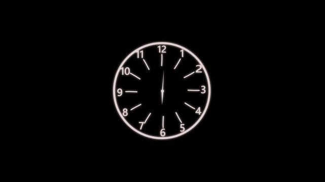 wall clock isolated on blue screen background.