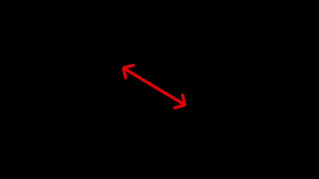 Double side indicator arrow animation. Left and right arrow icon motion graphics. two side arrow distance.