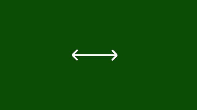 Double side indicator arrow animation. Left and right arrow icon motion graphics. two side arrow distance.