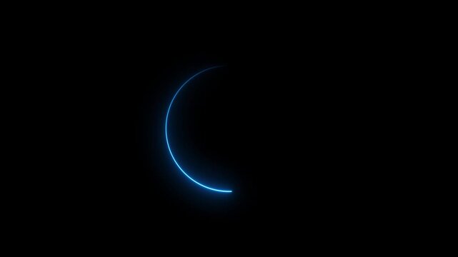 Glowing neon light circle animation.