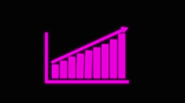 Corporate Success Animation Rising Arrow on Business Graph