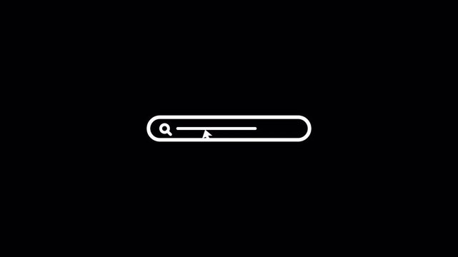 Modern Rounded Search Box Animation with Adjustable Filter Setting Sliders Icon 4K Alpha Channel