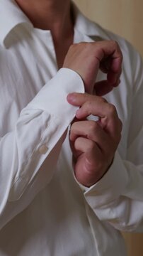 Vertical video: Hand gesture meaning rejection. Waving hand towards camera. Human hand gesture, common hand movement.
