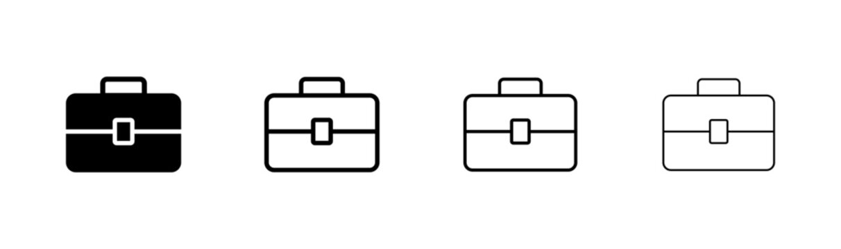 Briefcase icon logo design. suitcase sign and symbol. luggage symbol.