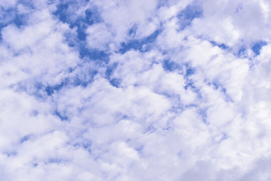 beautiful blue sky with sunlight in springtime