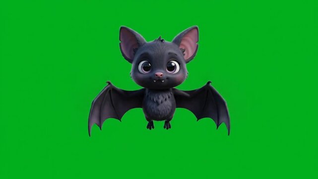 Halloween bat flying icon animation