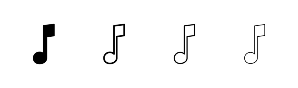 Music icon logo design. note music sign and symbol