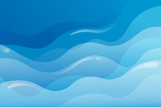 modern abstract background with gradient  blue color wavy shapes , for poster. banner, web design, header, cover, billboard, brochure, social media, landing page
