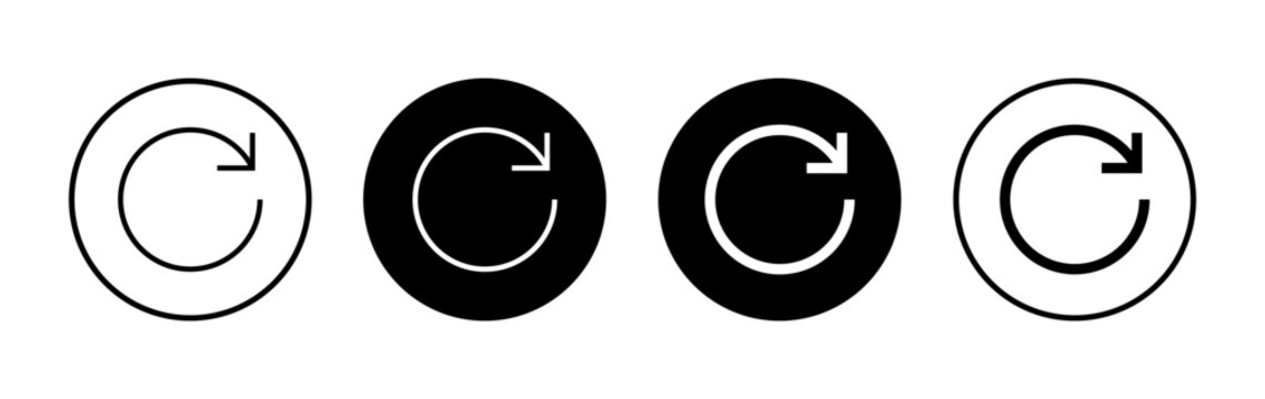 Refresh icon symbol for apps and websites. Reload sign and symbol. Update icon.