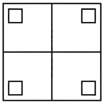 Four Squares Inside a Grid
