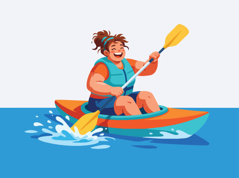 Kayak paddler making forward stroke 20260910170653