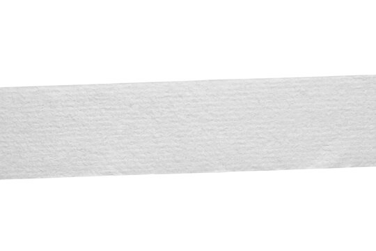 Wide white woven fabric strip with fine texture