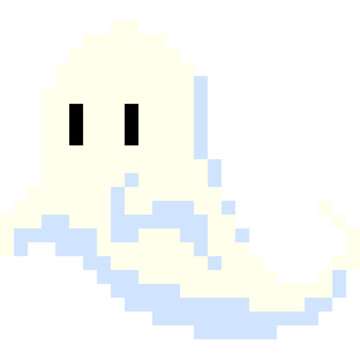 pixel art of ghost