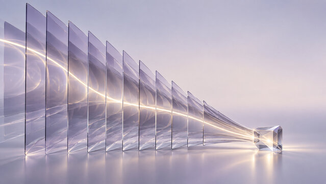 Glass layers converging into a compact model distillation core