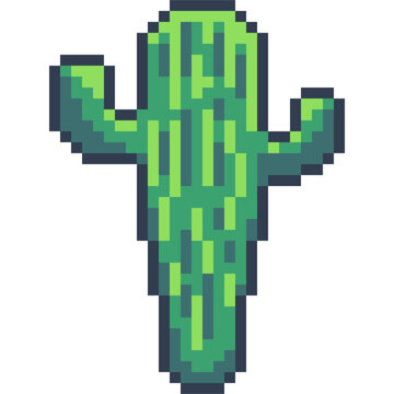 pixel art of cactus