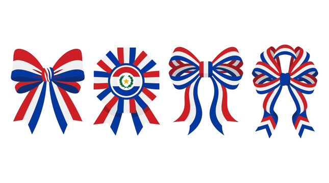 Paraguayan Flag Ribbons and Bows Collection