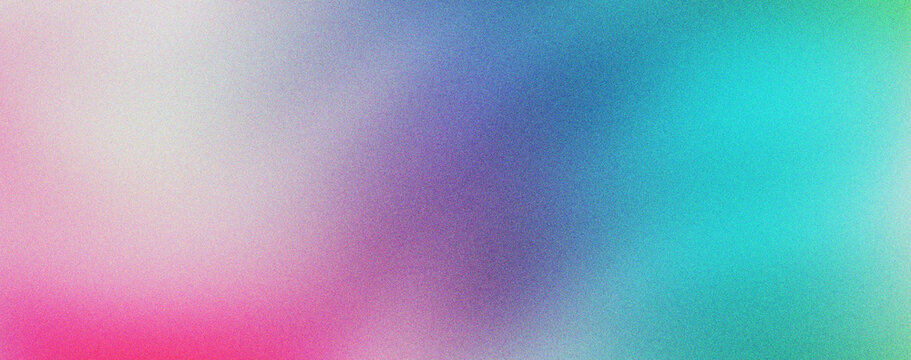 Abstract grainy gradient background with soft pink and blue hues. Minimalist blurred texture with vibrant colorful transitions. Modern aesthetic backdrop for digital art and web design media.