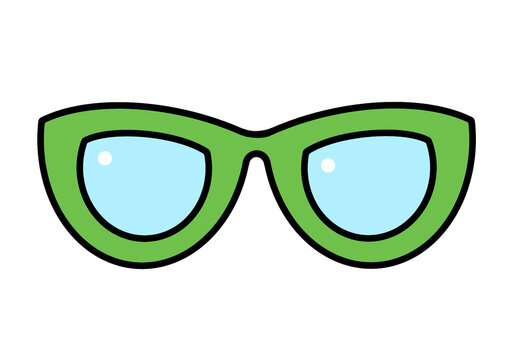 sunglasses on white background