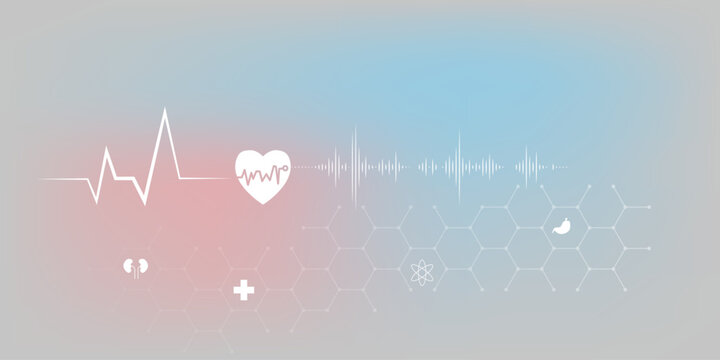 abstract hexagon texture health care and science icon pattern medical innovation concept background vector design.