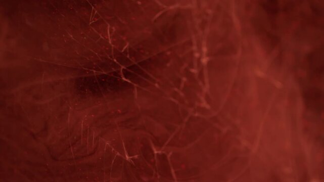 Steam haze. Broken window. Defocused orange color smoke vapor hot fragile texture smog mist scratched glass on abstract uneven art background.