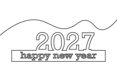 Black grain texture typography happy new year 2027 isolated on background, PNG © Retno