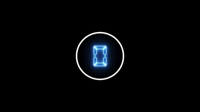 Countdown timer from 5 to 0 seconds real time. Modern flat design of countdown animation isolated on transparent background with alpha channel 90 Seconds Digital Countdown Timer Animation 