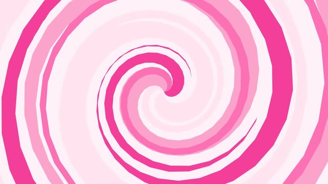 Pink and White Swirl Abstract Spiral Background Graphic Illustration. 4K Video