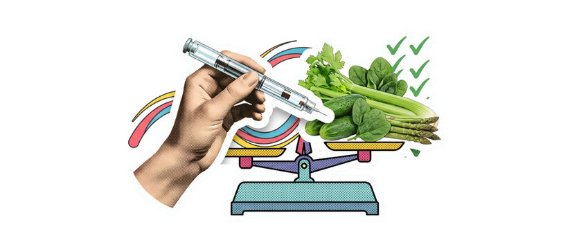 Vegetable mandoline slicer prep icons, hand slicing fresh green zucchini with mandoline cutter tool over digital kitchen scale. Healthy culinary food prep diet on transparent background.
