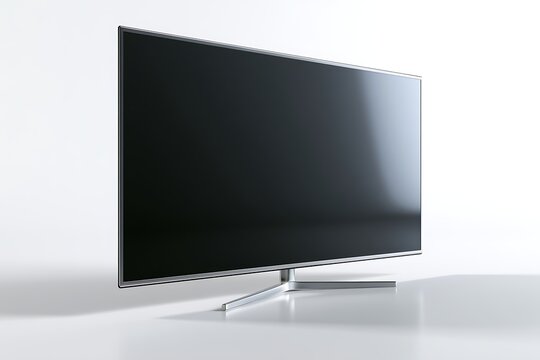 Modern flat screen tv isolated on white background