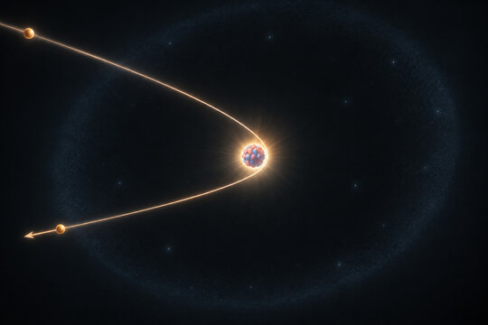 Particle Deflection Around a Dense Atomic Nucleus