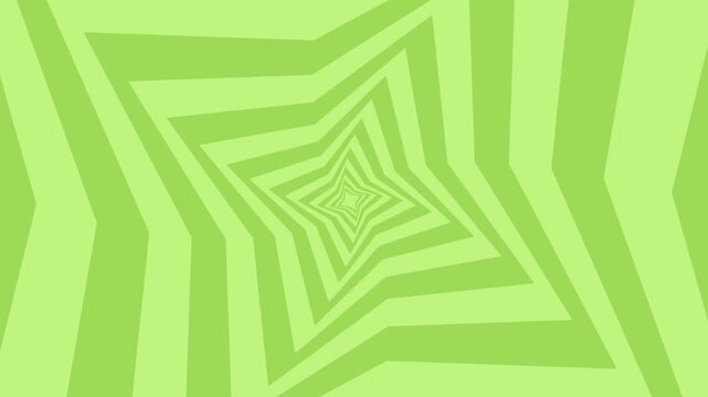 Light green lime hypnotic star pattern geometric tunnel shape abstract vibrant graphic.