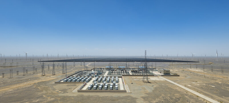 Hybrid Wind Solar Energy Storage Power Station in Gobi Desert